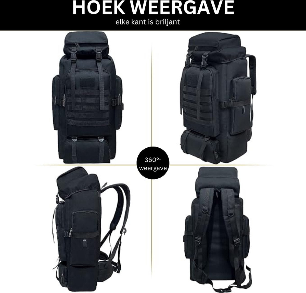 100L backpack - Wandelrugzak - Compleet Nooduitrusting Rugzak