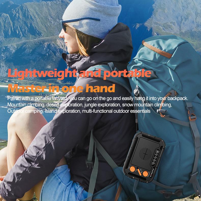 Emergency Expert™ MultiPower Survival Radio – AM/FM, LED Flashlight, Solar/Crank Charging & 4000mAh Power Bank