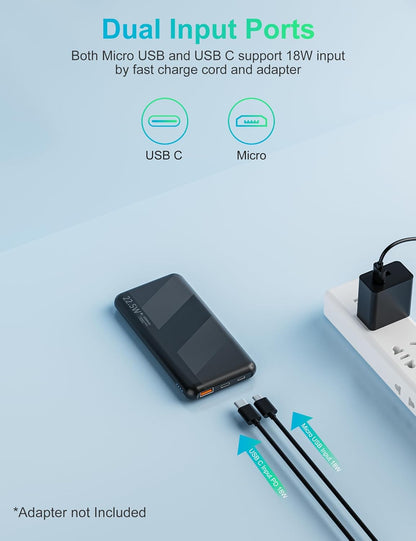 10,000mAh 22.5W Fast Charging Powerbank – High-Speed Emergency Power Anywhere
