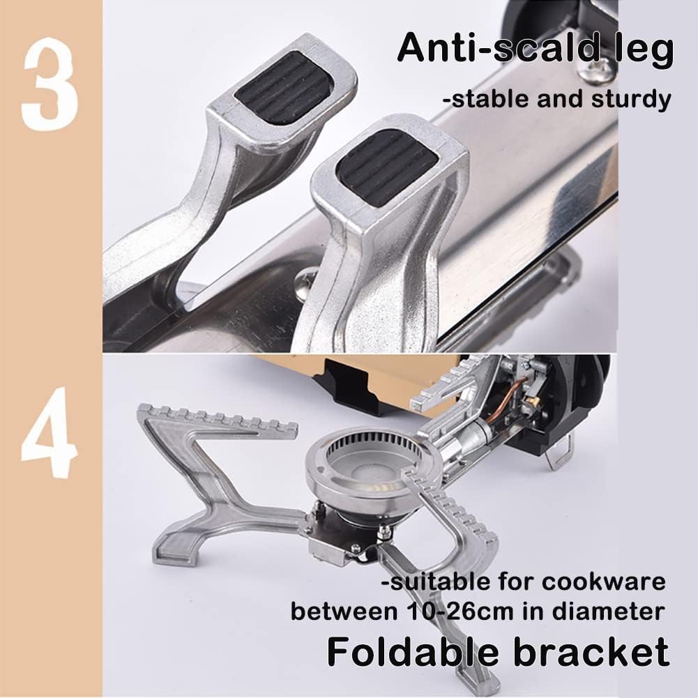 SurvivalPro™ Folding Camping Stove – 2,600 W Power, Compact & Cold-Weather Ready