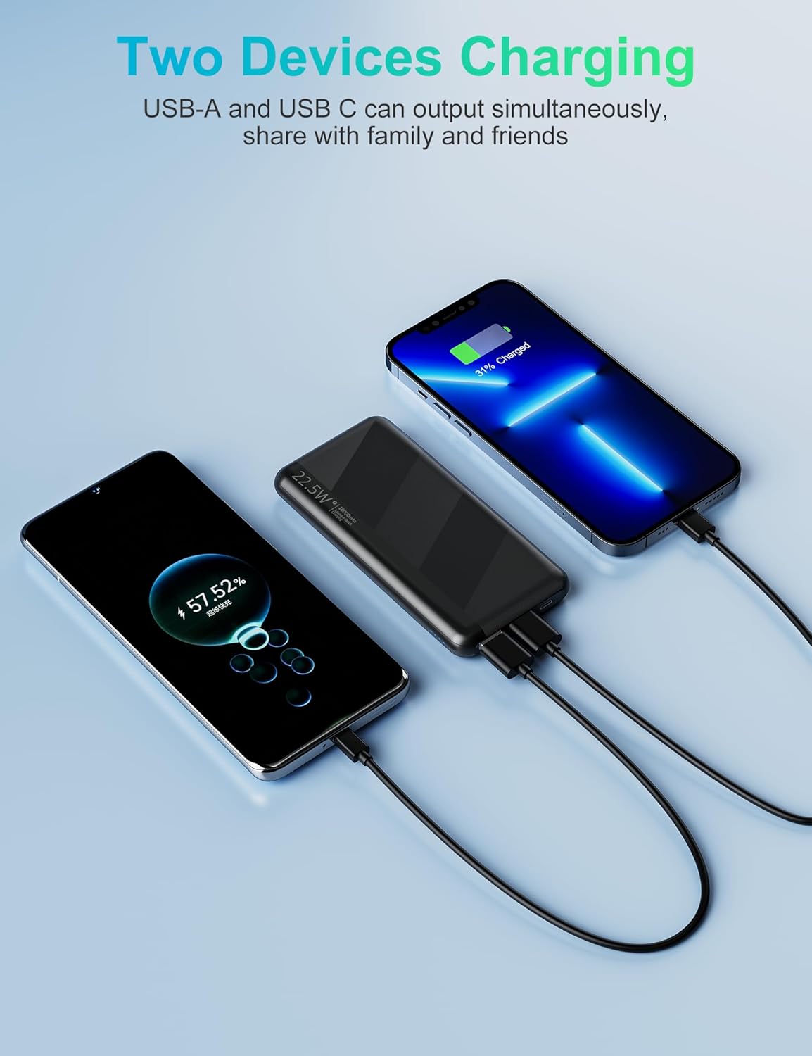 10,000mAh 22.5W Fast Charging Powerbank – High-Speed Emergency Power Anywhere