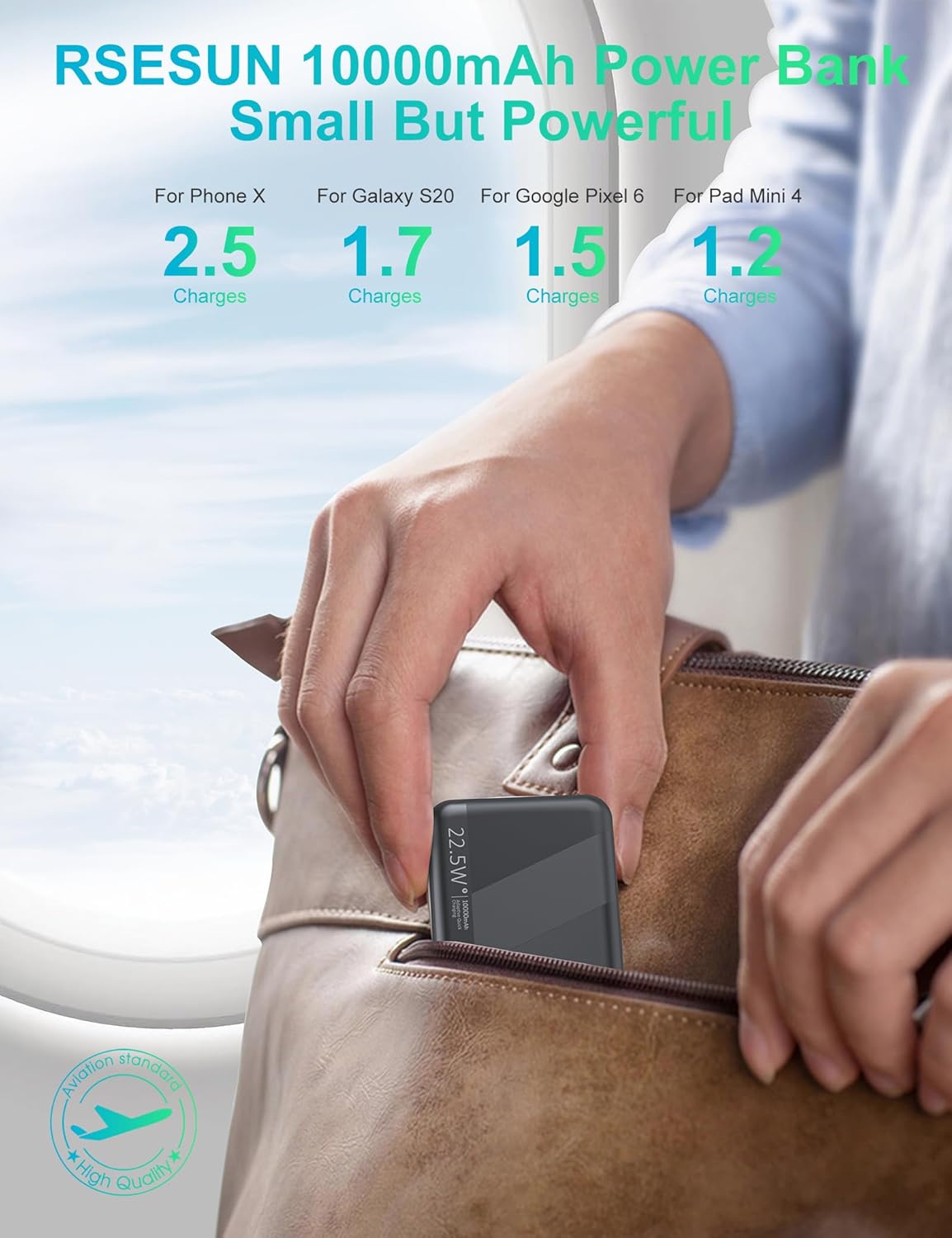 10,000mAh 22.5W Fast Charging Powerbank – High-Speed Emergency Power Anywhere