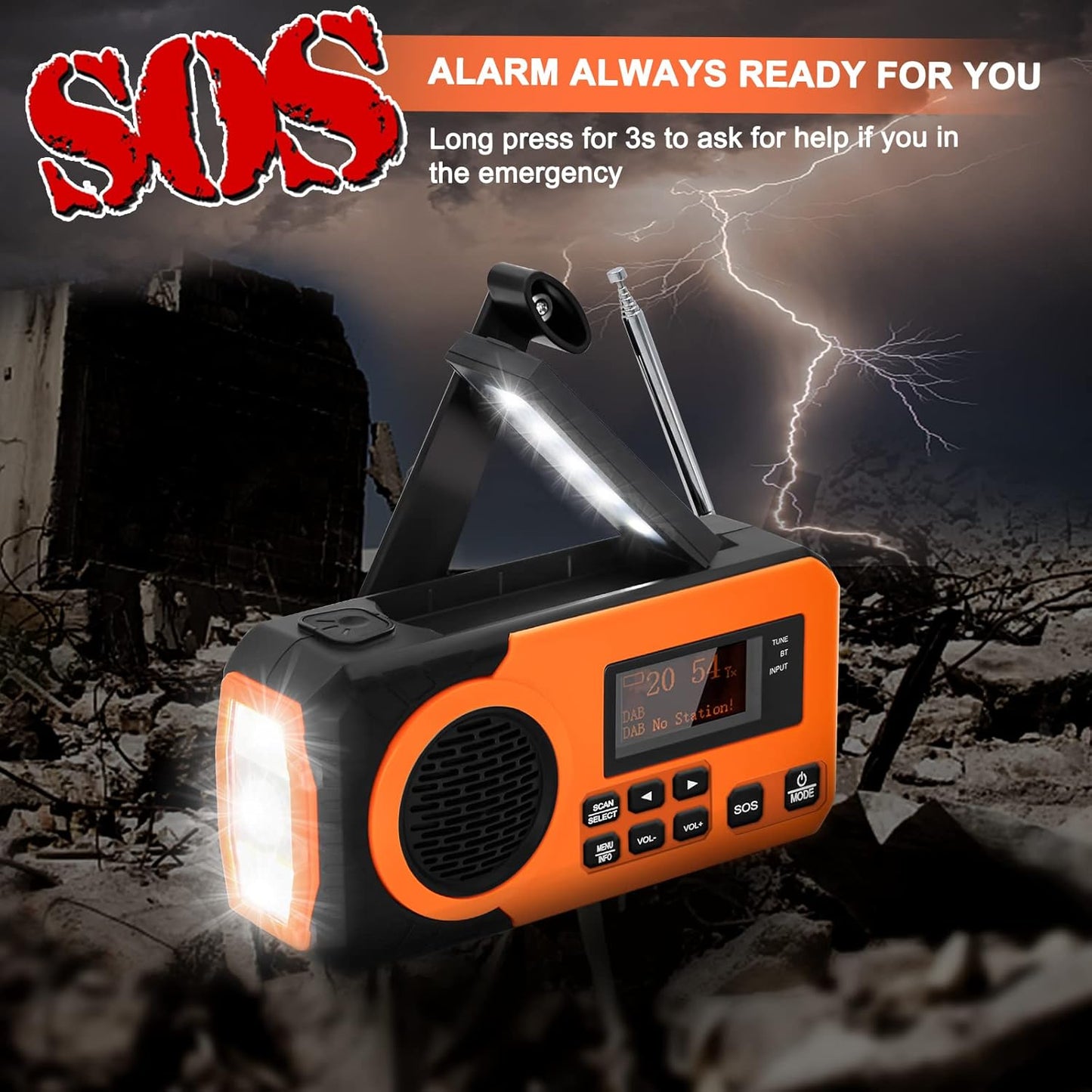 CrisisCore™ DAB+ Emergency Radio – All-in-One Power &amp; Information Hub