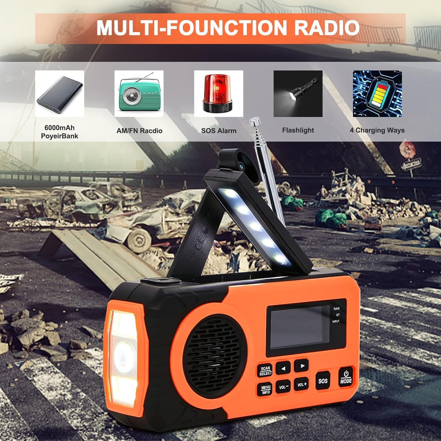 CrisisCore™ DAB+ Emergency Radio – All-in-One Power &amp; Information Hub