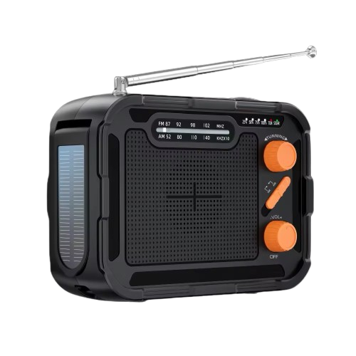 Emergency Expert™ MultiPower Survival Radio – AM/FM, LED Flashlight, Solar/Crank Charging & 4000mAh Power Bank