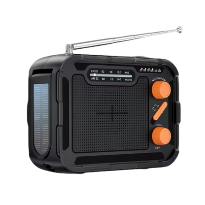 Emergency Expert™ MultiPower Survival Radio – AM/FM, LED Flashlight, Solar/Crank Charging & 4000mAh Power Bank