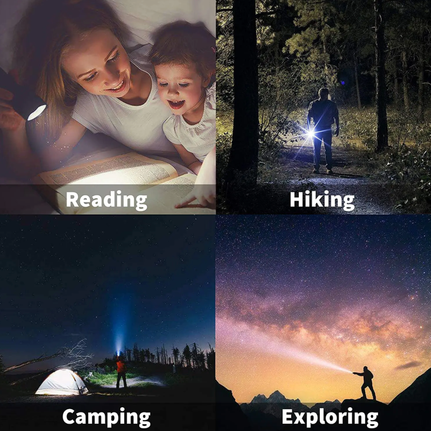 Luxyana® Tactical LED Flashlight – 1000 Lumens of Rugged Power for Emergencies & Outdoor Use