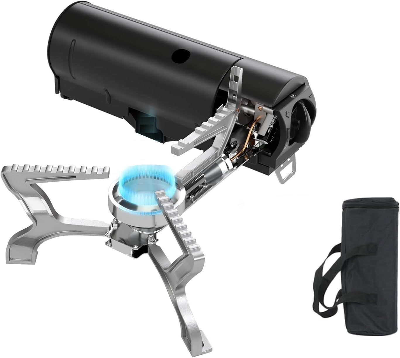 SurvivalPro™ Folding Camping Stove – 2,600 W Power, Compact & Cold-Weather Ready