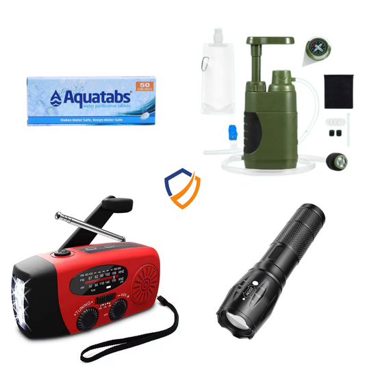 Power Outage Emergency Kit (3–4 People) | Be Prepared for Blackouts with Emergency Radio & Water Purification